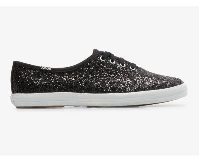 Keds Champion Glitter Celebration Spor Ayakkabı Kadın Siyah | qnLdT651