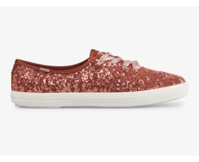 Keds Champion Sequins Celebration Spor Ayakkabı Kadın Burnt Sienna | LFVS3Mpx