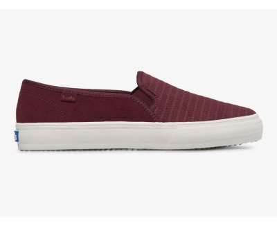 Keds Double Decker Emboss Süet Spor Ayakkabı Kadın Fig | NgVNPYZt