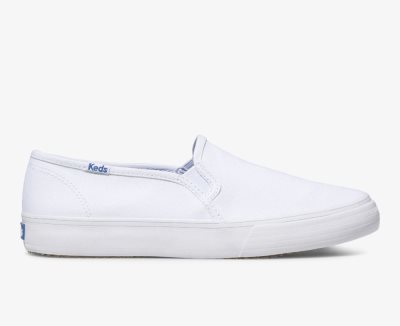 Keds Double Decker Kanvas Spor Ayakkabı Kadın Beyaz | SD1dOgW8