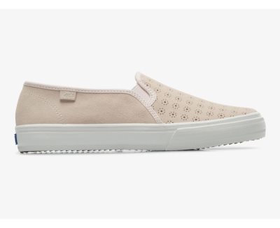 Keds Double Decker Perf Süet Makosen Ayakkabı Kadın Açık Pembe | uzXxocjI