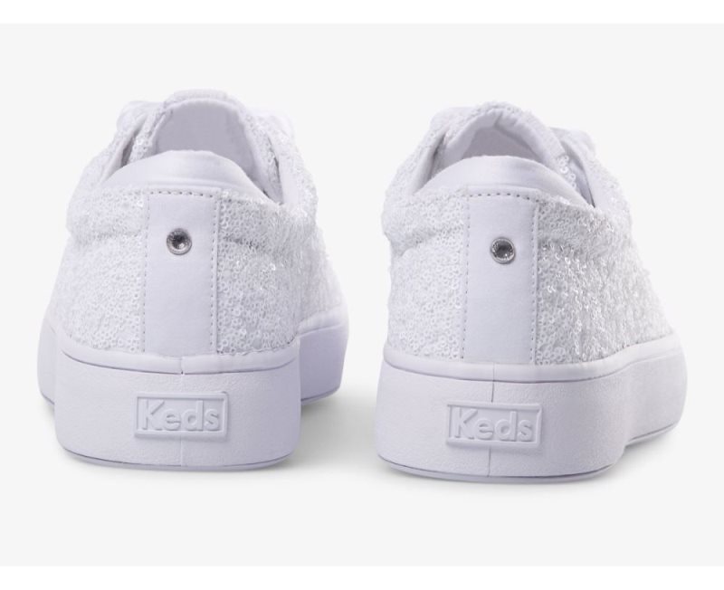 Keds Alley Sequins Spor Ayakkabı Kadın Beyaz | EwUOWgQg