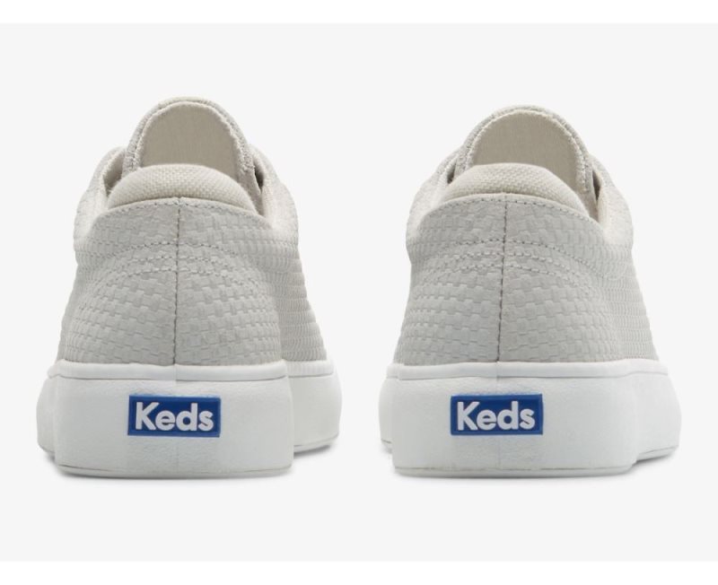 Keds Alley Süet Deboss Spor Ayakkabı Kadın Açık Gri | 1Kck55hL