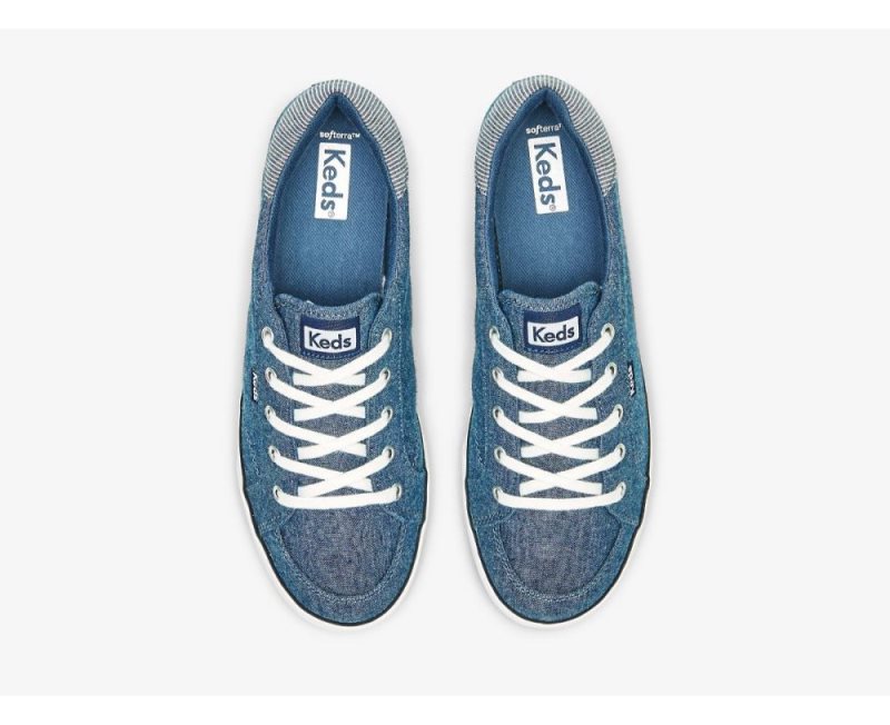 Keds Center III Chambray Bağcıklı Ayakkabı Kadın Lacivert | yNI27rq8