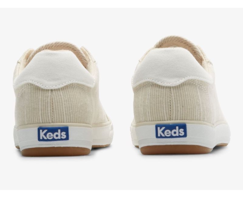 Keds Center III Slub Stripe Bağcıklı Ayakkabı Kadın Kahverengi Çizgili | yy62UjMT