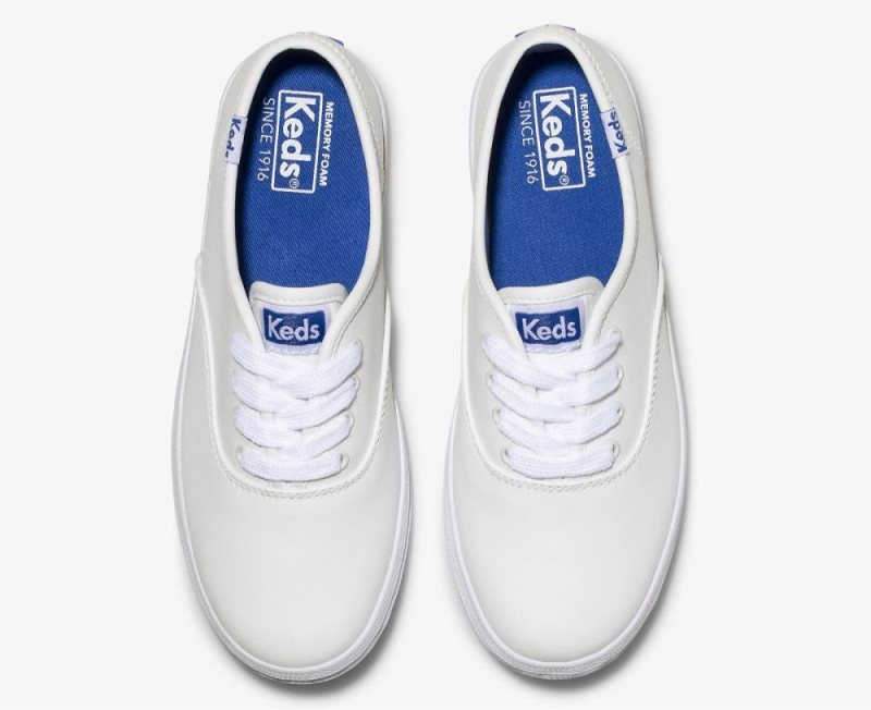 Keds Champion CVO Deri Spor Ayakkabı Çocuk Beyaz | YVesIfw9