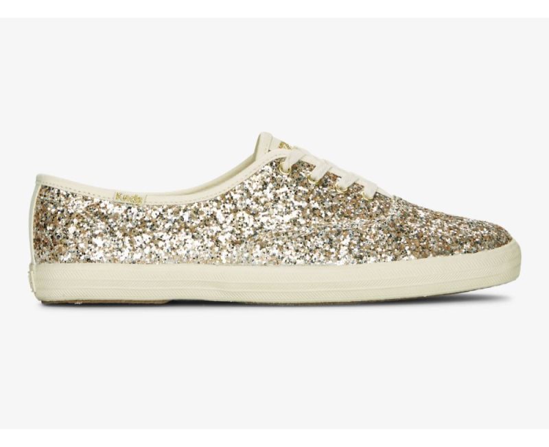 Keds Champion Glitter Celebration Spor Ayakkabı Kadın Altın | 9IwWsusl