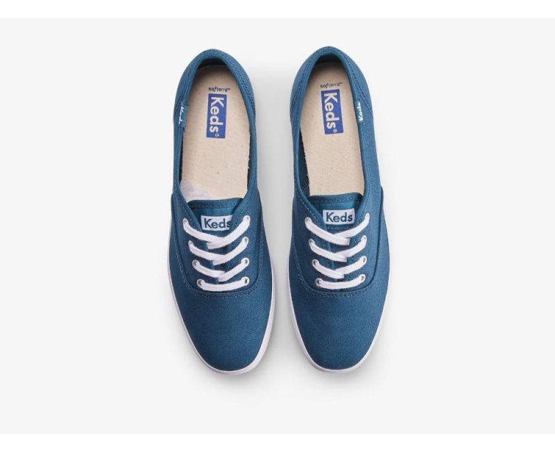 Keds Champion Seasonal Kanvas Washable Spor Ayakkabı Kadın Mavi | FAXNoY5U