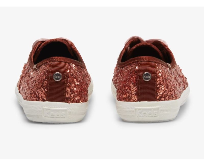 Keds Champion Sequins Celebration Spor Ayakkabı Kadın Burnt Sienna | LFVS3Mpx