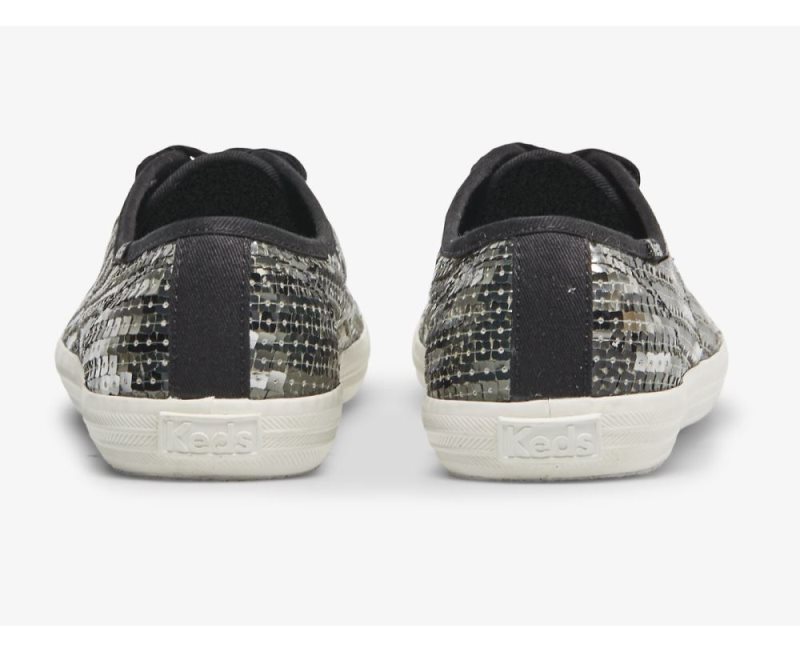 Keds Champion Sequins Celebration Spor Ayakkabı Kadın Siyah Gümüş | ayZGCBAT