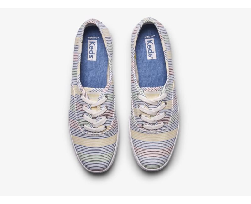 Keds Champion Surf Stripe Spor Ayakkabı Kadın Renkli Beyaz | nh1ICiKx