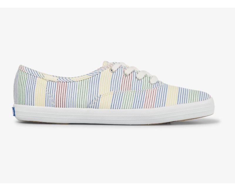 Keds Champion Surf Stripe Spor Ayakkabı Kadın Renkli Beyaz | nh1ICiKx