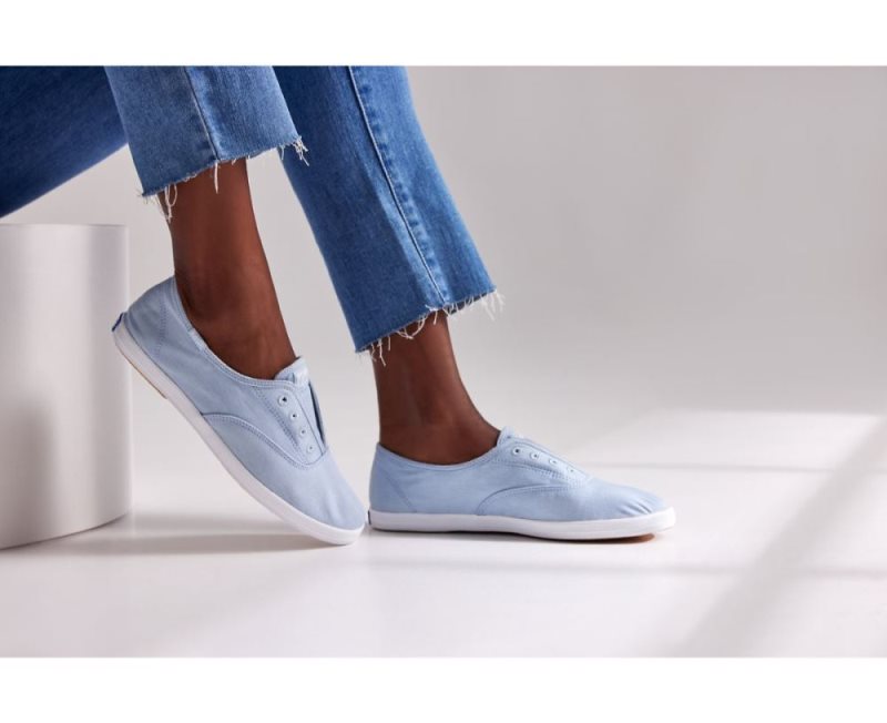 Keds Chillax Washable Twill Makosen Ayakkabı Kadın Açık Mavi | 6PLINp9d