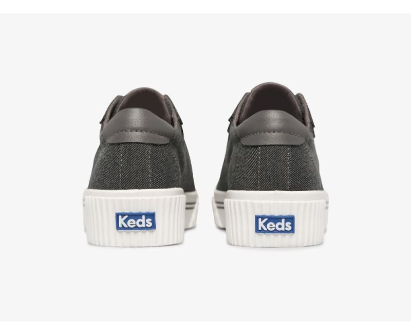 Keds Crew Kick Alto Soft Twill Spor Ayakkabı Kadın Gri | KIB7rmK4