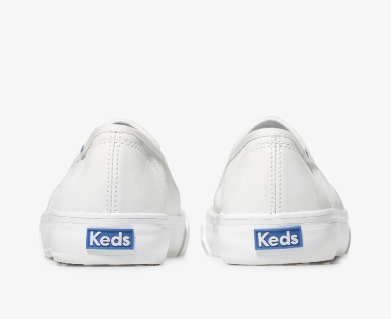 Keds Double Decker Deri Spor Ayakkabı Kadın Beyaz | TXF05yLA