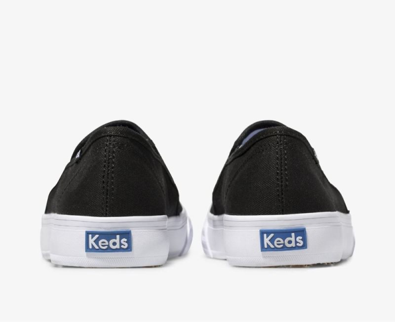 Keds Double Decker Kanvas Spor Ayakkabı Kadın Siyah | nS5c0o7P