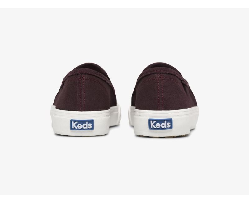 Keds Double Decker Süet Spor Ayakkabı Kadın Bordo | gBlhYsuL