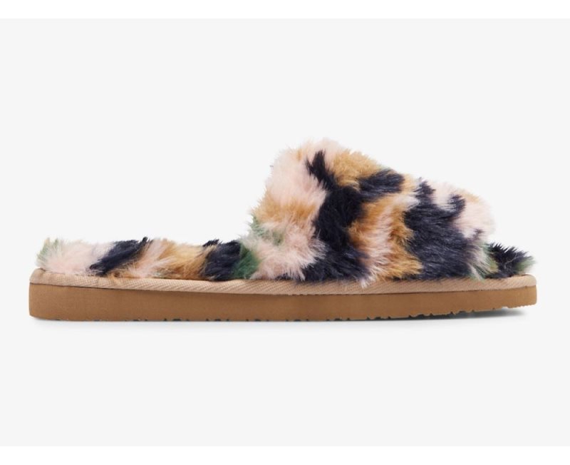 Keds Fuzzy Terlik Terlik Makosen Ayakkabı Kadın Yeşil Camo | JQJlMABu