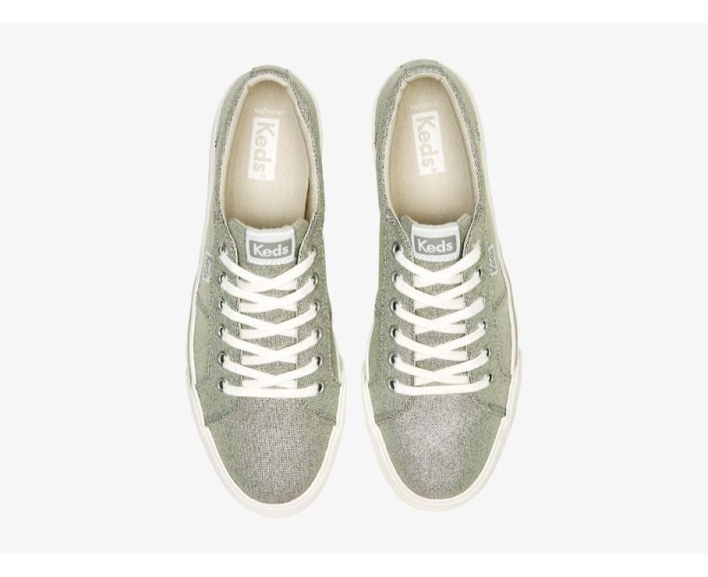 Keds Jump Kick Duo Tekstil Metallic Bağcıklı Ayakkabı Kadın Gümüş | n9x7JixF