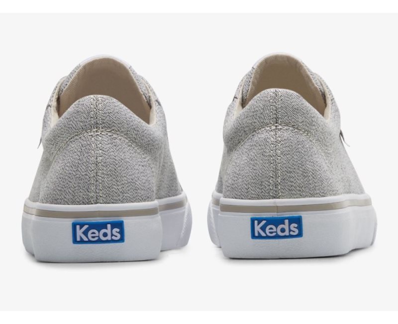 Keds Jump Kick Tekstil Linear Static Bağcıklı Ayakkabı Kadın Gri | uTSqzZL2