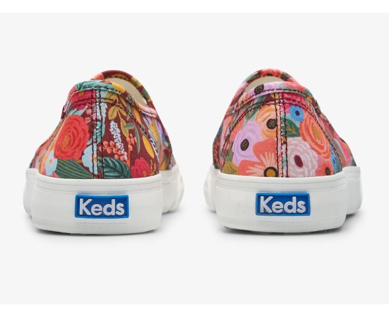 Keds Keds x Rifle Paper Co. Double Decker Garden Party Spor Ayakkabı Kadın Bordo | HA0Np1L5