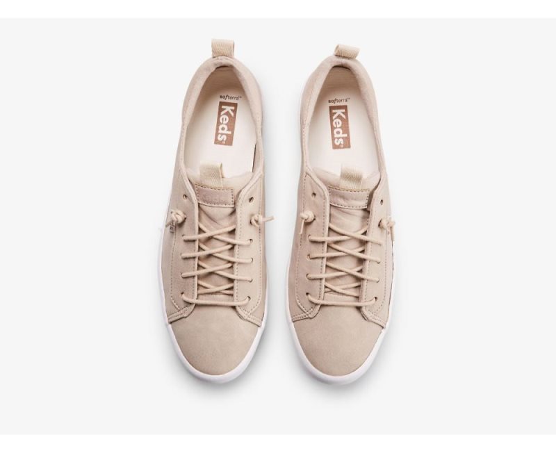 Keds Kickback Vegan Deri Spor Ayakkabı Kadın Taupe | 9ApPcSD3