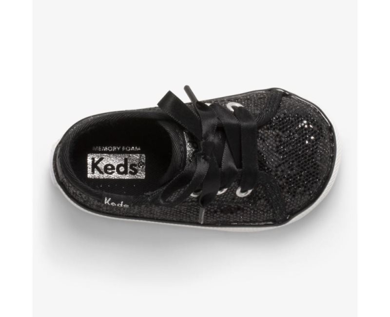 Keds Kickstart Crib Celebrations Spor Ayakkabı Çocuk Siyah | CZz00JOX