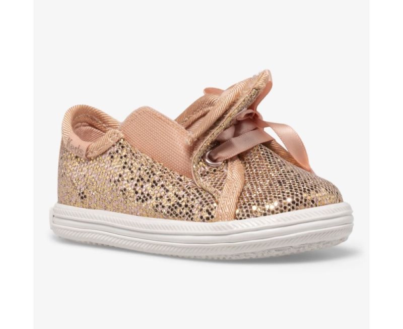 Keds Kickstart Crib Celebrations Spor Ayakkabı Çocuk Pembe Altın | RNKg6Li8