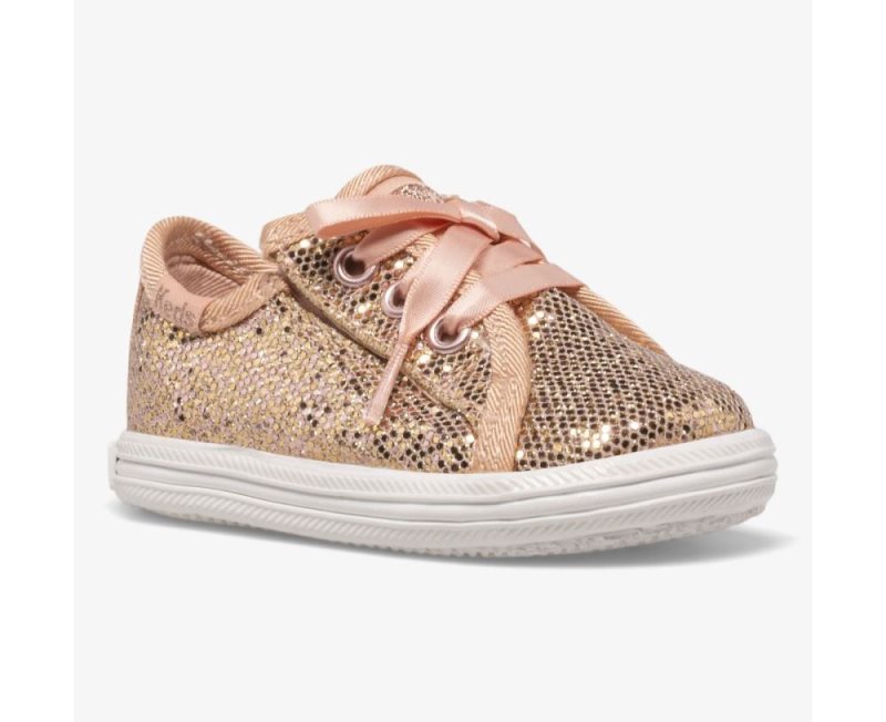 Keds Kickstart Crib Celebrations Spor Ayakkabı Çocuk Pembe Altın | RNKg6Li8