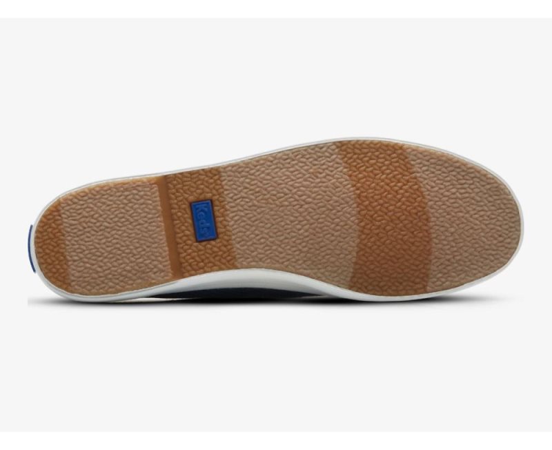 Keds Kickstart Mule Kanvas Stripe Kanvas Ayakkabı Kadın Mavi | UW0aFOmy