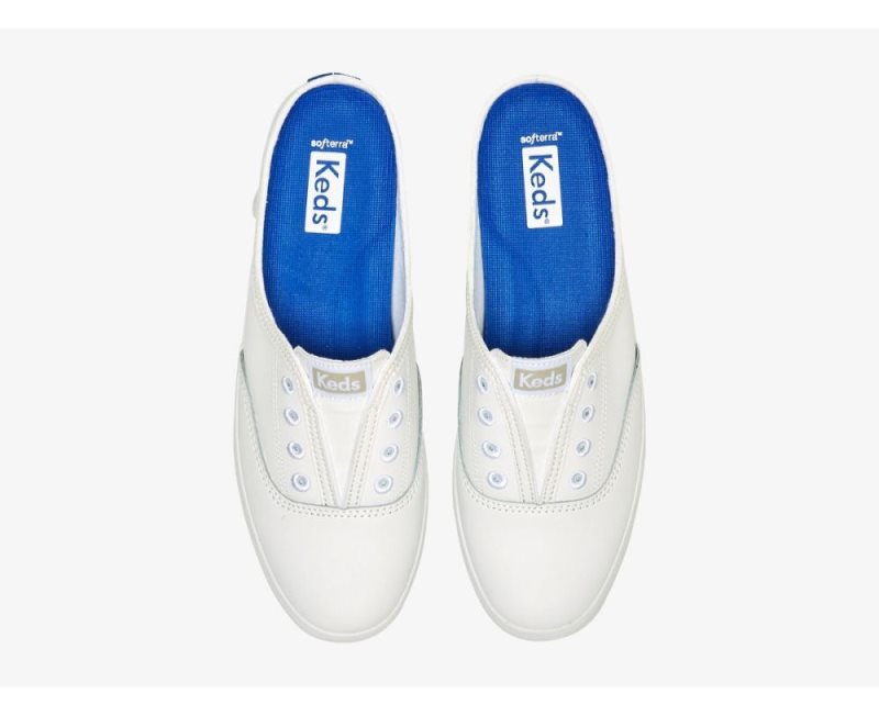 Keds Moxie Mule Deri Deri Ayakkabı Kadın Beyaz | ZXJ4hPc5