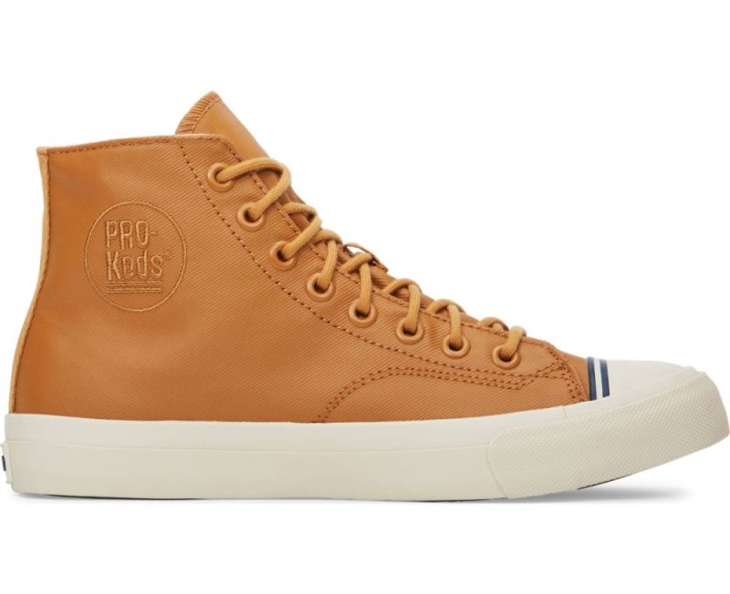 Keds Royal Hi Coated Kanvas Spor Ayakkabı Erkek Kahverengi | eVqiaAZJ28