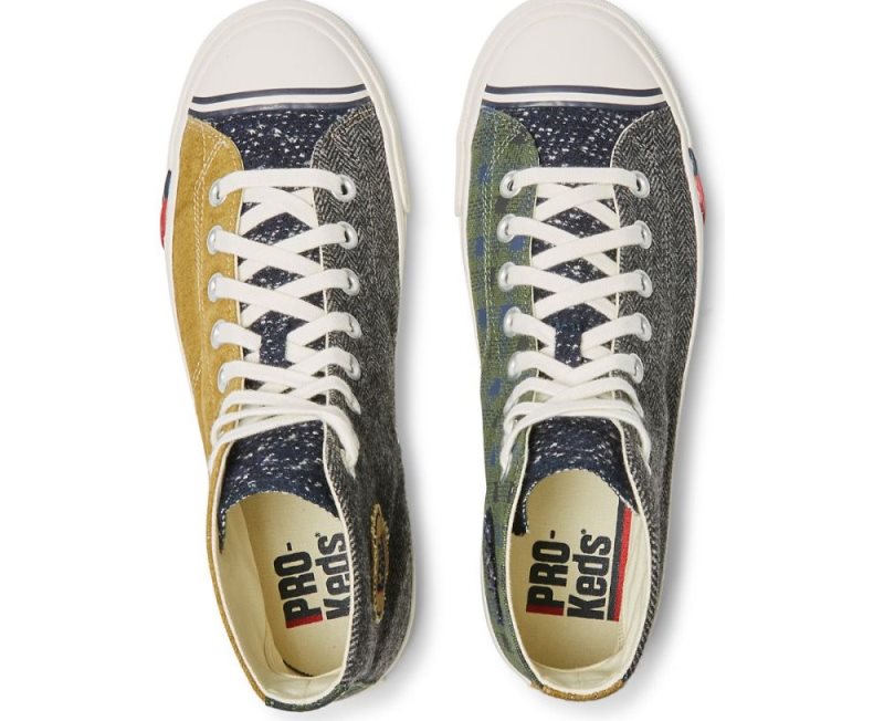 Keds Royal Hi Patchwork Spor Ayakkabı Kadın Kahverengi Mavi Renkli | 2gOTvJcR