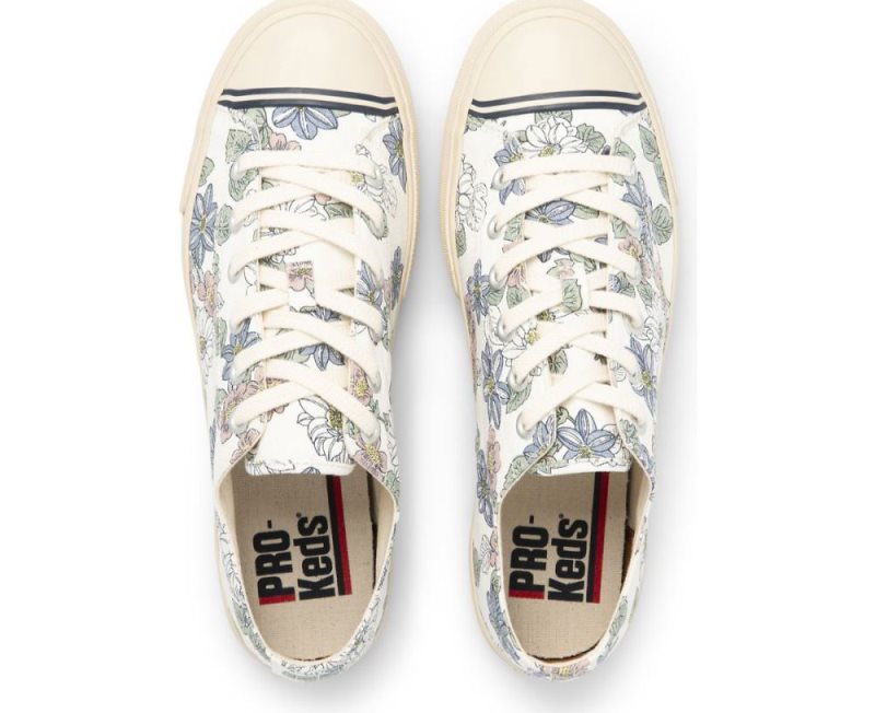 Keds Super Recycled Kanvas Floral Print Kanvas Ayakkabı Kadın Krema | 8oKjdwAt