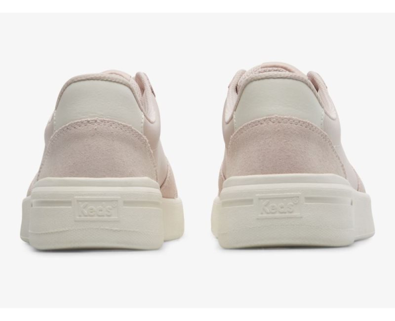 Keds The Court Deri/Süet Deri Ayakkabı Kadın Açık Pembe Beyaz | vYljqszL