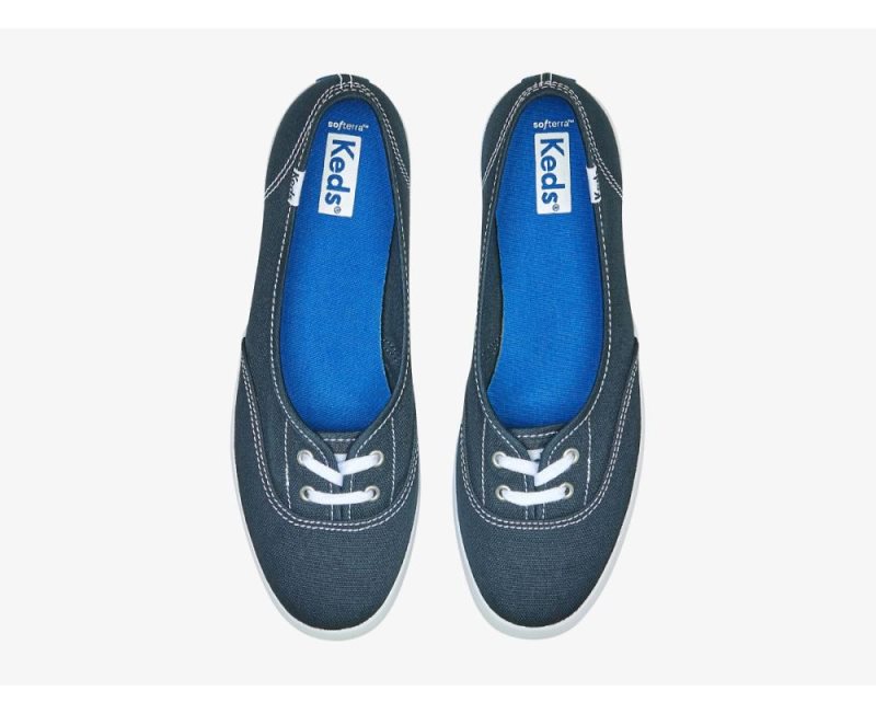 Keds The Mini Kanvas Kanvas Ayakkabı Kadın Lacivert | S3aidhnI