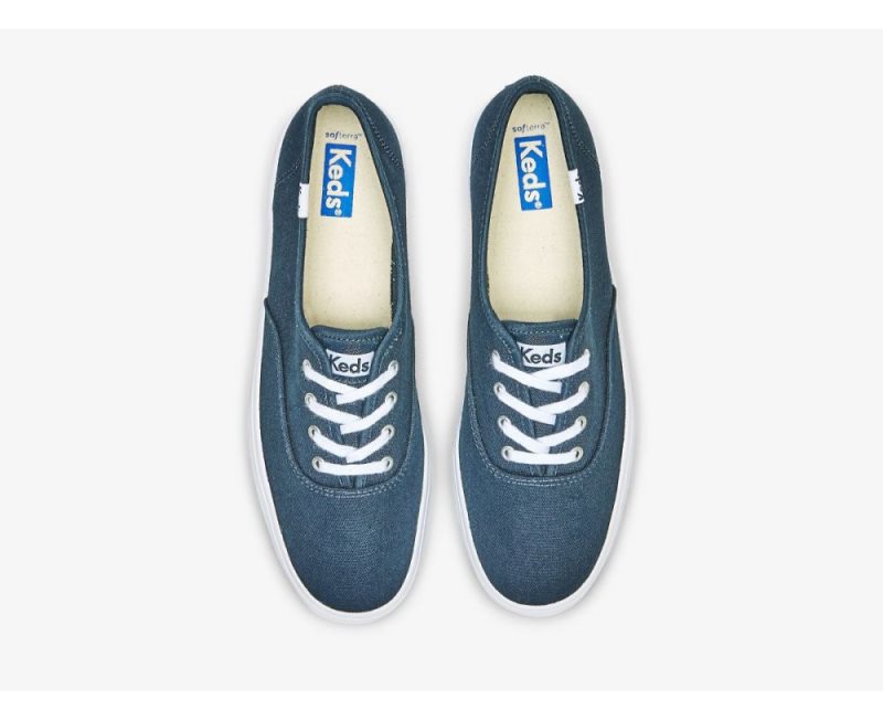 Keds The Platform Kanvas Kanvas Ayakkabı Kadın Lacivert | 0sFpOWH2