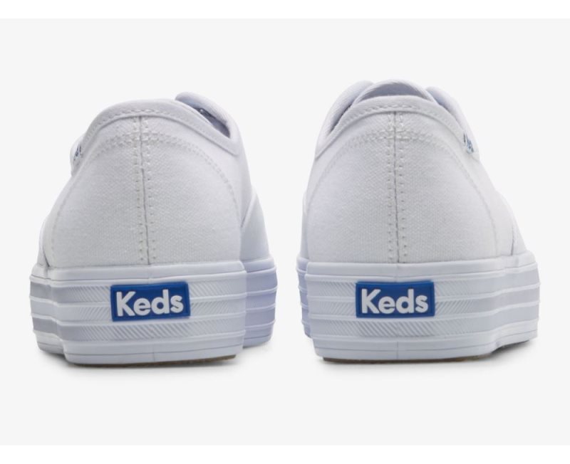 Keds The Platform Kanvas Kanvas Ayakkabı Kadın Beyaz | 63lnJRlv