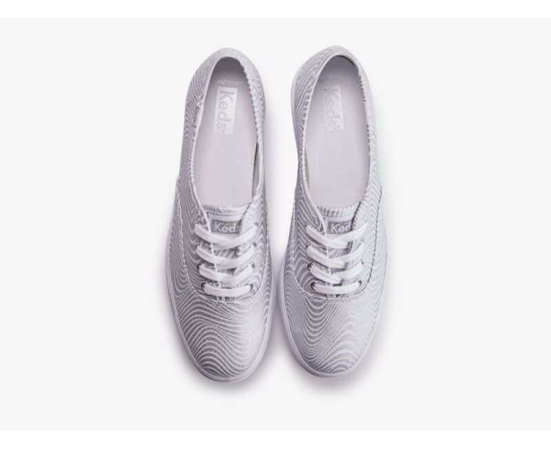 Keds Triple CVO Metallic Spor Ayakkabı Kadın Beyaz Gümüş | 34ZupgE4