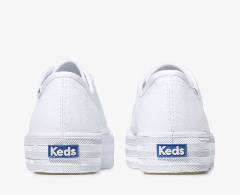 Keds Triple Kick Bağcıklı Ayakkabı Kadın Beyaz | 4etwEVG8