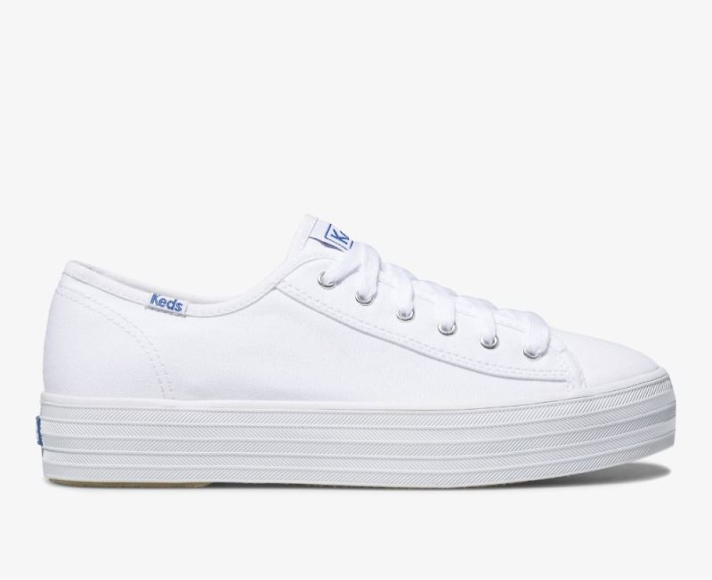 Keds Triple Kick Platform Ayakkabı Kadın Beyaz | LBlqA8Ie