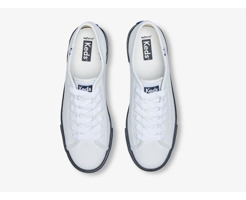 Keds Triple Up Deri Bumper Foxing Spor Ayakkabı Kadın Beyaz | PWgughoh