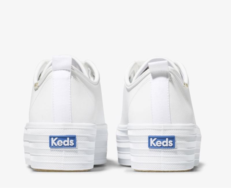 Keds Triple Up Deri Spor Ayakkabı Kadın Beyaz | y0Vw1e0i