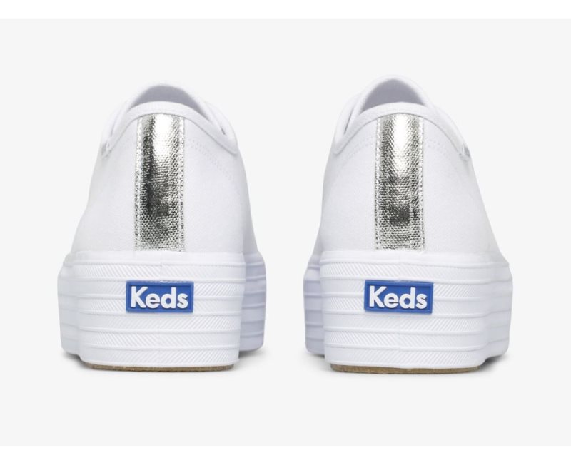 Keds Triple Up Kanvas Spor Ayakkabı Kadın Beyaz | j1SKiEaq