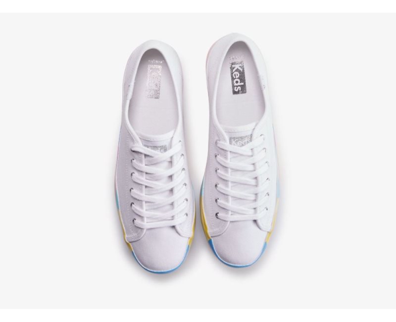 Keds Triple Up Wavy Multi Foxing Spor Ayakkabı Kadın Beyaz Renkli | hXBSJolQ